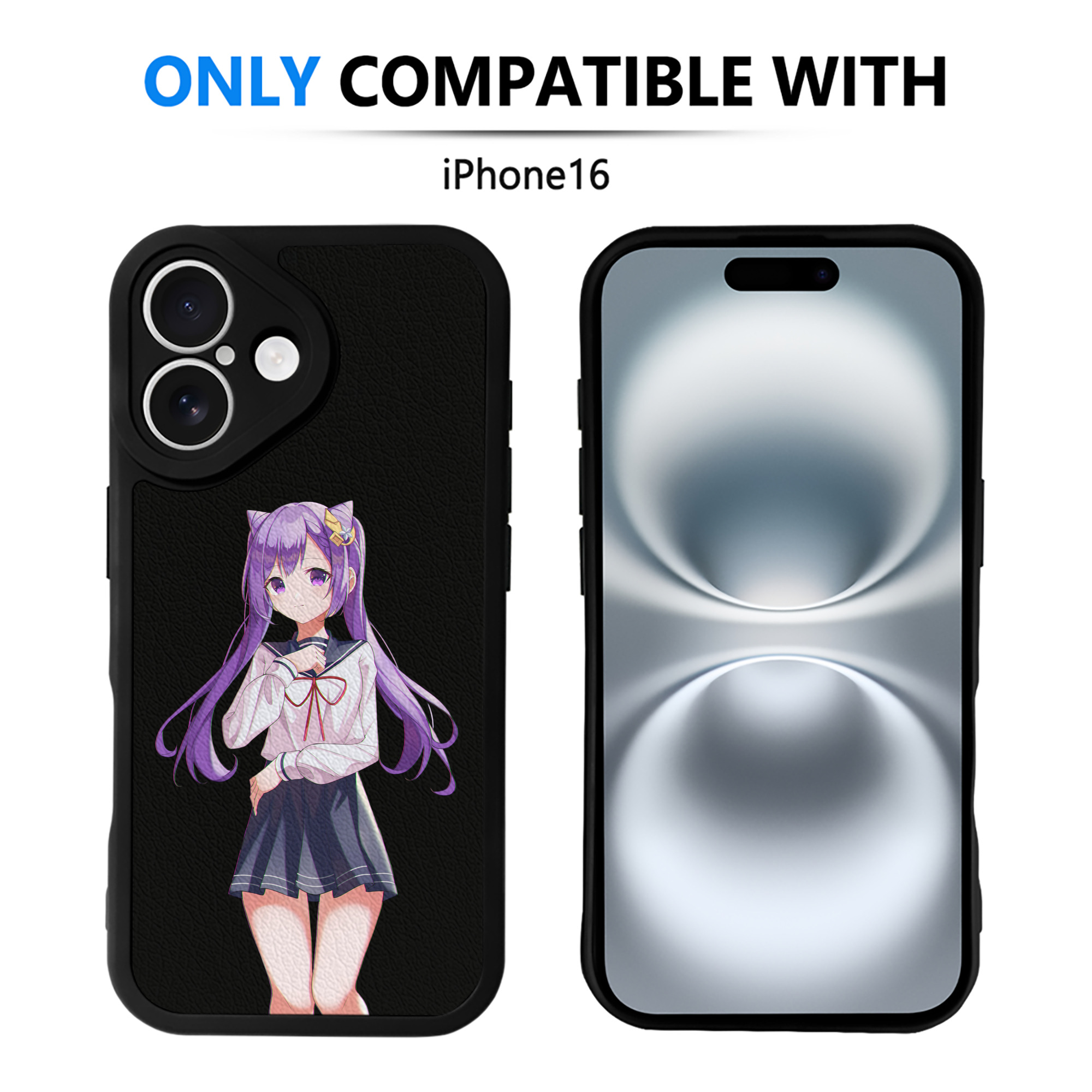 げんし神 刻晴 こくせい genshin Kokusei 【iPhone 16シリーズ対応】シリコンスマホケース（レザー調） 材質：シリコン